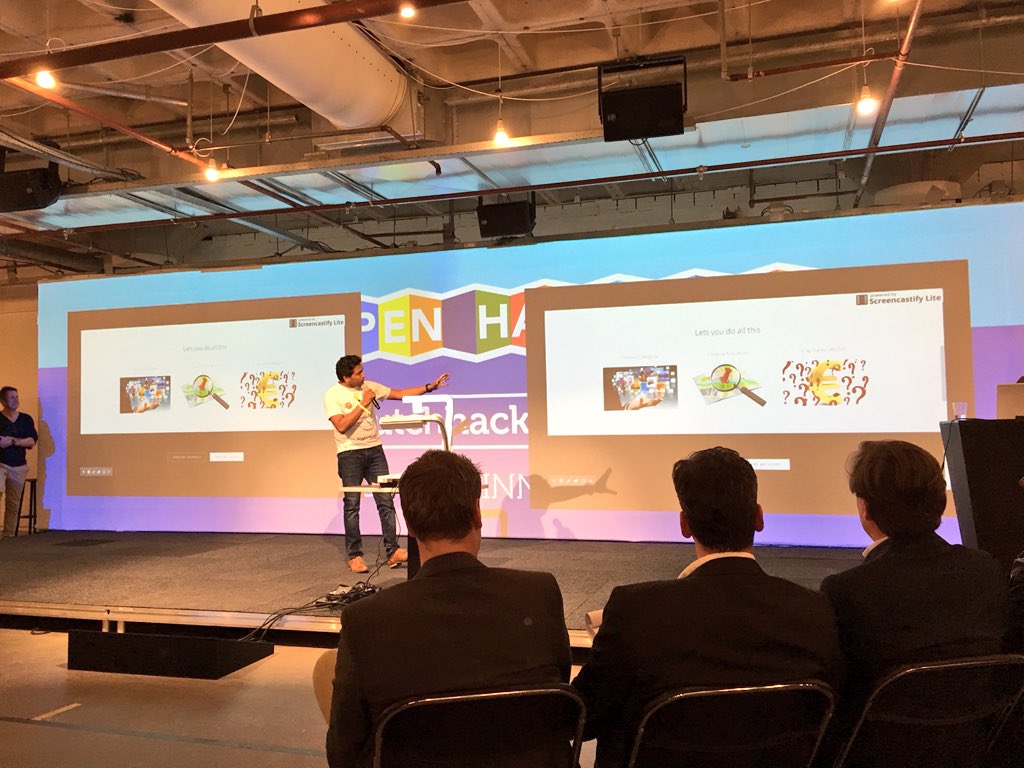 The second Entrepreneur track finalist and the last finalist of today is StartAp! #dutchhack15