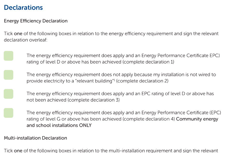 Cuil_Bay's tweet photo. Eh? You need a PhD in Gobbledygook to be able to fill in this Feed in Tariff application form.  All 16 pages of it. https://t.co/Z6BFBElWNO