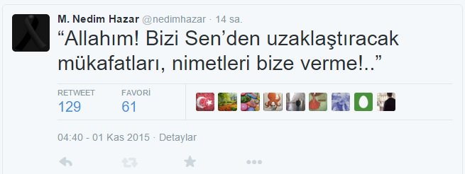 nedimhazar's tweet photo. Bu sabah paylaştığım duam. Yarın da aynı duayı edeceğimden emin olabilirsiniz. https://t.co/heAWaulIwF