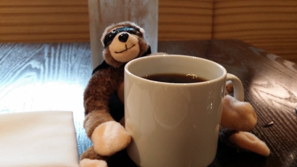 arcanecode's tweet photo. #sqlmonkey getting much needed #coffee at breakfast #mvpsummit https://t.co/f2fn59BfN6