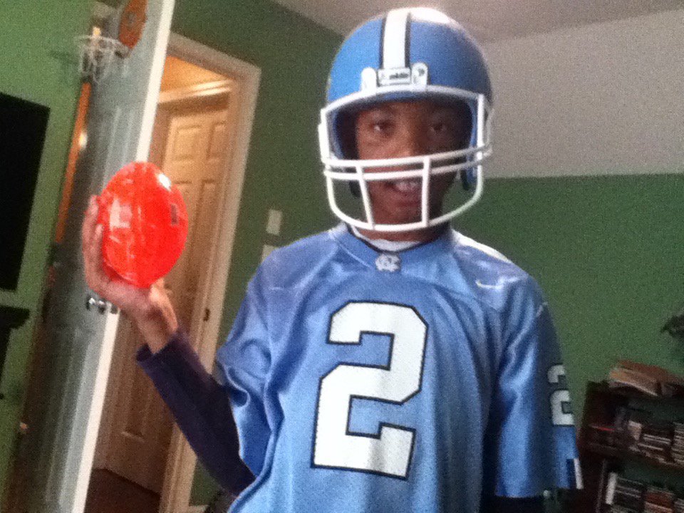 keith_hersey's tweet photo. My son wanted to be @DLaww2 for Halloween #goheels #UNCDuke4GameDay https://t.co/YMuEoW3yI4