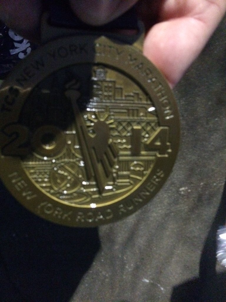 Gaardsy's tweet photo. Fun to watch @CTolleRun on #TCSNYCMarathon coverage. Throwback to last year when I didn't finish last! #almostthough https://t.co/YCrvzxnHVa