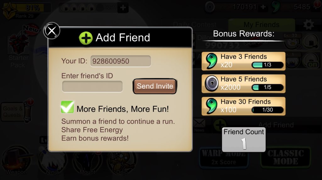 Fellow iOS gamers add me as a friend on #speedyninja2 and we can play together 928600950 https://t.co/9wKS4xYlgN