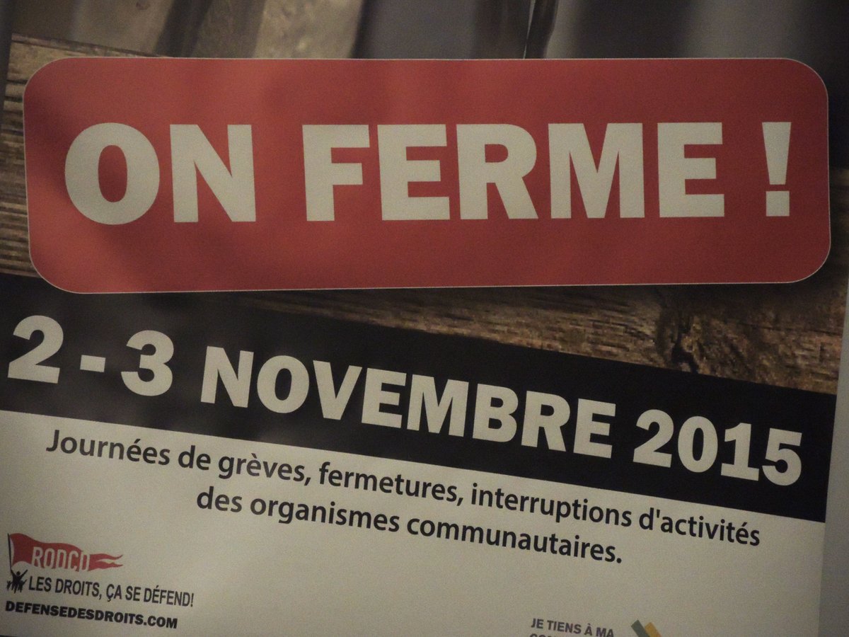 JdeMontreal's tweet image. Le communautaire en grève
 journaldemontreal.com/2015/11/01/le-…