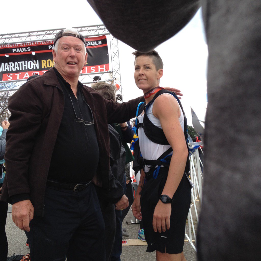HMRoad2Hope's tweet photo. Kat Did it! World record for running a full marathon backwards! Amazing @HMRoad2Hope #road2hope https://t.co/LhafZe1n50