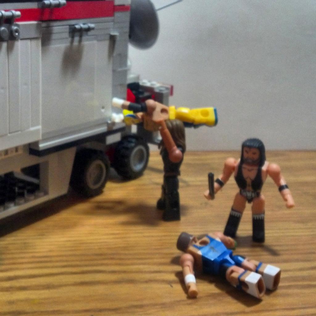 mrkpacgreen's tweet image. Got the TV truck done just in time for Nash to lawn dart Mysterio #wwe #wwestackdown #toyspotting #NWO #wcw