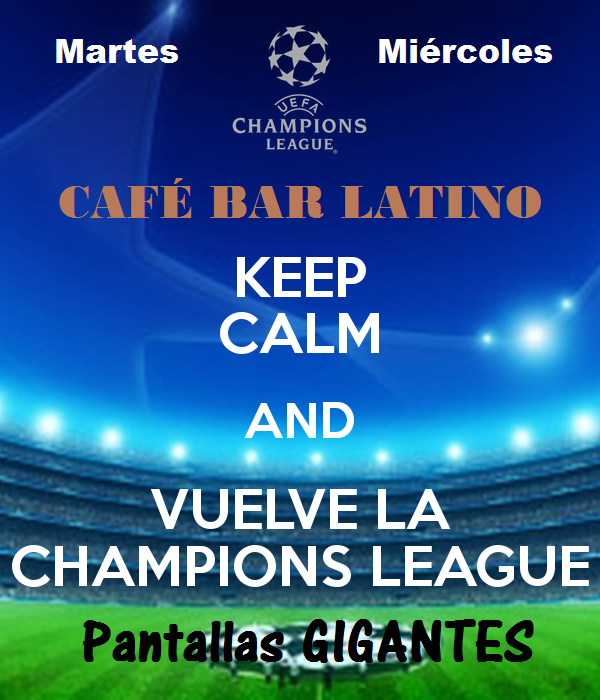 Latinocafebar's tweet photo. Vive la Champions como nunca la has vivido, les esperamos. #cafebarlatinomorrazo #morrazo #deporte #modabar #CBLCDM https://t.co/4dhODfmdDd