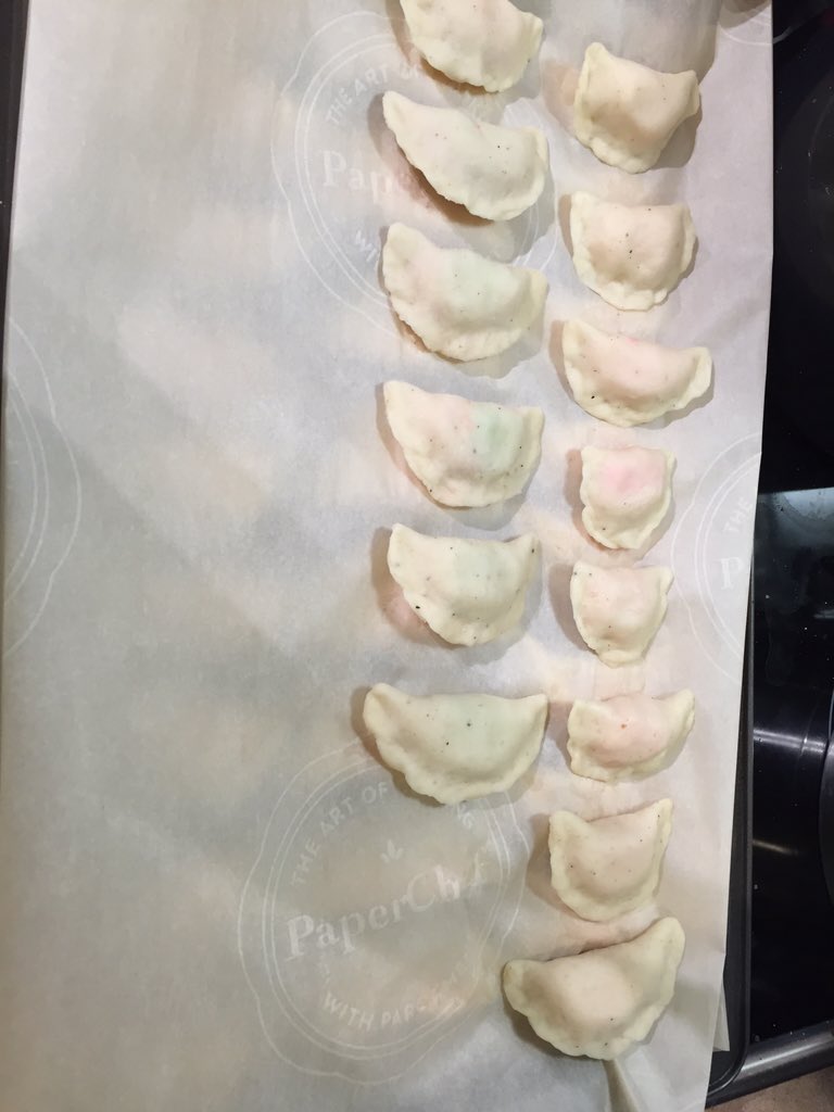 amberwoodske's tweet photo. Making perogies on a rainy day 😊😋  #RainySunday #homemadeperogies https://t.co/RlwmBb0bp0