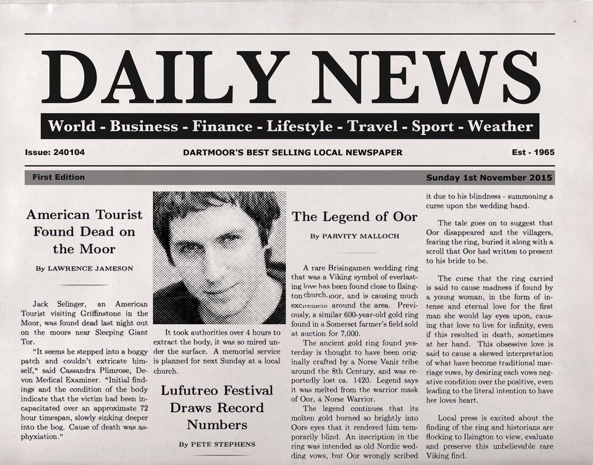 davidrselinger's tweet photo. This morning's paper, with an article about Jack. Though you should see it. Thank you all, I'll be in touch. https://t.co/PY82EtwKIN