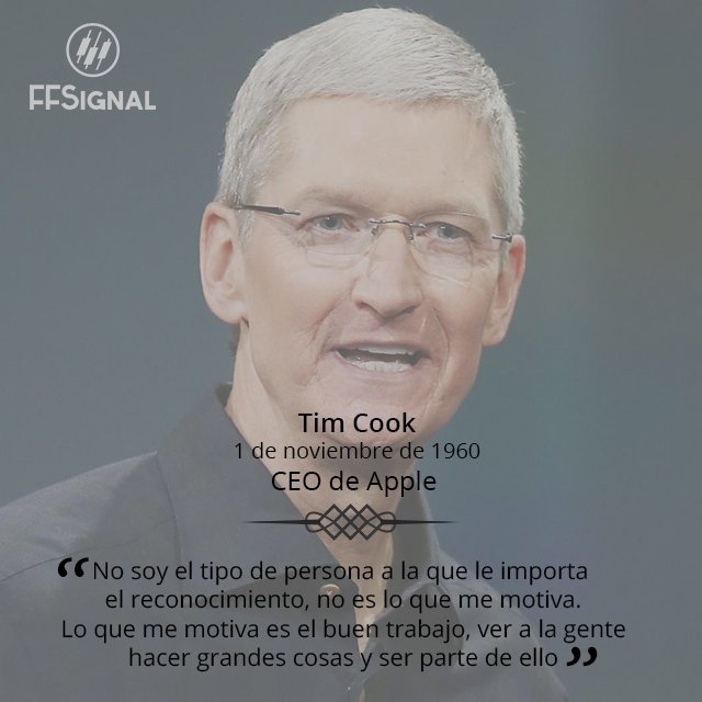 Un día como hoy, pero de 1960 nació el CEO de Apple ¡Happy birthday Mr. !  