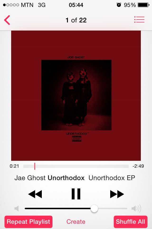 GAffedzie's tweet photo. Listening to the album #UnorthodoxEP by ma nigga #JaeGhost ✌️dope tunes on that album. Go get ur copy if ur into rap https://t.co/l0J4paWEty