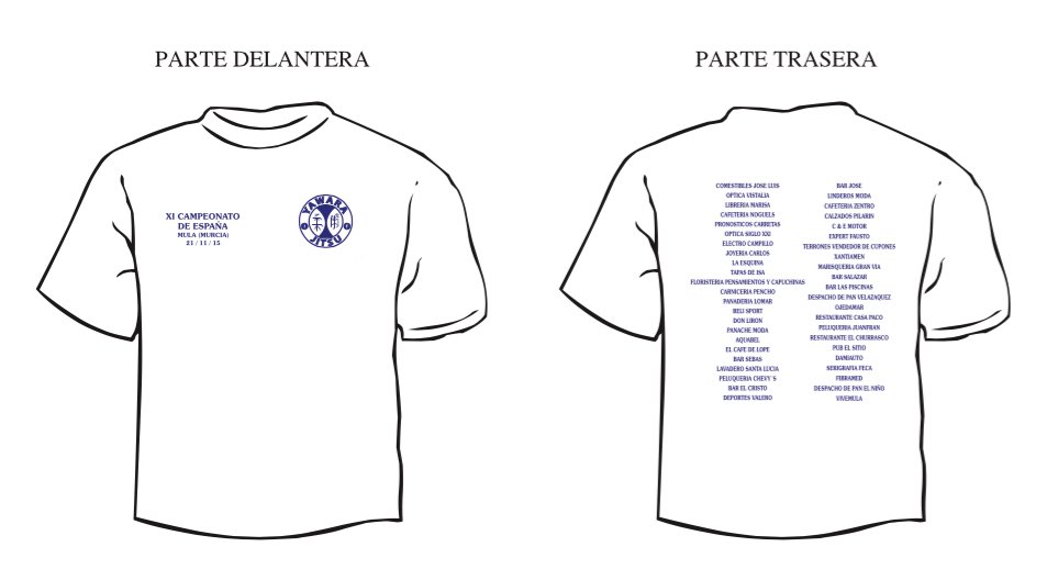 Ya podéis  ir reservando las camisetas oficiales del Xl CAMPEONATO DE ESPAÑA de Yawara Jitsu.  Por mensaje privado.