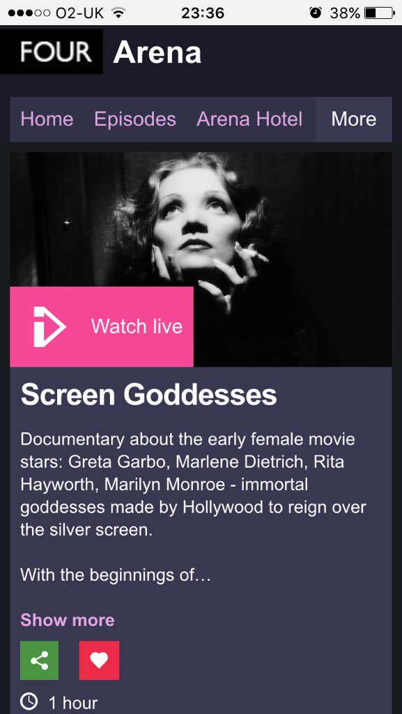 wellyousaythatt's tweet photo. Really is worth a watch #ScreenGoddesses https://t.co/H5lAJghdLr