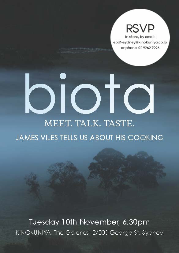 Join us for author talk &amp; sampling with <a href="/Biota_Dining/">James Viles</a> next Tues here in store: bit.ly/1N5Yula <a href="/murdochbooks/">Murdoch Books</a>