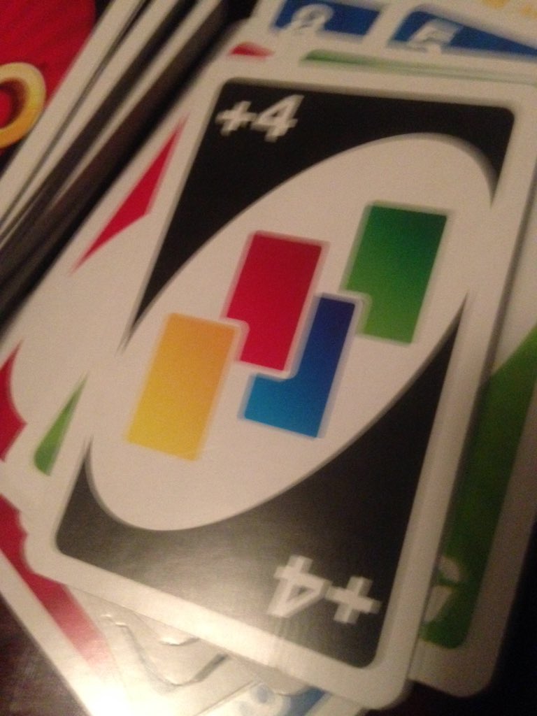 DirectorDylan93's tweet photo. Playing with Blake, Collin, Talen I drew off the top of the deck a draw 4 card 4 times...I no longer have friends https://t.co/WDH2JM3Ic2