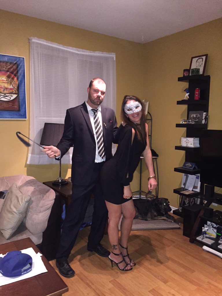 valleygurl76's tweet photo. @JasonMarges and i in #50ShadesofGrey on #halloweennight https://t.co/cgqZOPmnl8