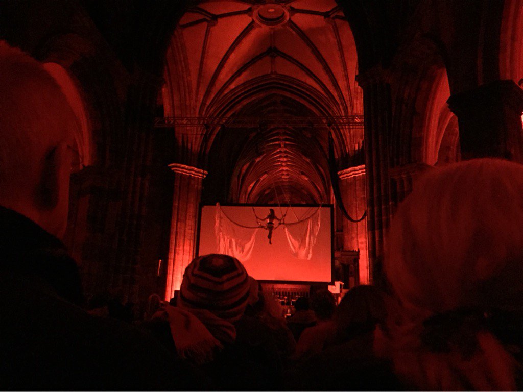 WorsfoldSusan's tweet photo. Paisley Abbey for a special Wings of Desire screening - thank u @jeanmcameron https://t.co/eaXtoSFPYp