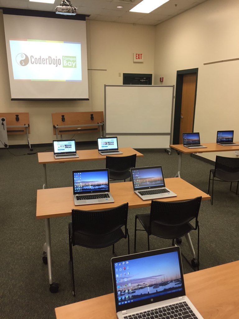 AugustoSellhorn's tweet image. We're ready to start our next 6-week @CoderDojo in New Tampa, library has new tables & whiteboards! @CoderDojoTPA