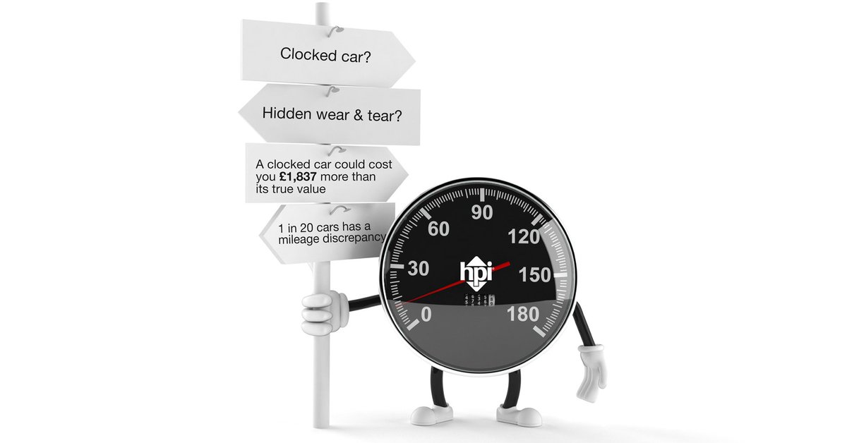 my_hpi's tweet photo. #didyouknow 1 in 20 cars we check has a discrepancy with its mileage, meaning it may have been #clocked. #HPIstats https://t.co/3t11DzdITG
