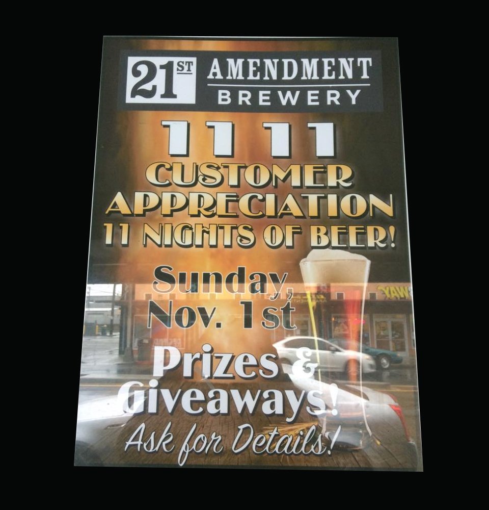 peaksandpints's tweet image. Tonight: Eleven Eleven #Tacoma launches 11 nights of beer with @21stAmendment - on.fb.me/1Q42IPC