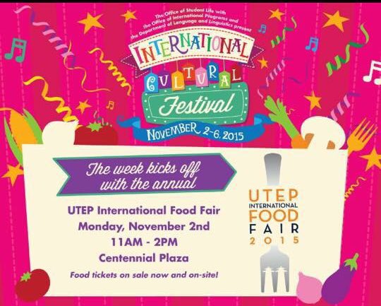 utepgetinvolved's tweet photo. Who's ready for the #UTEPFoodFair tomorrow on Centennial Plaza from 11am - 2pm? @utep https://t.co/8MJ0seAUCB