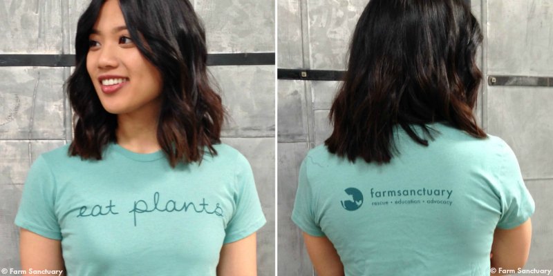 FarmSanctuary's tweet photo. New in our shop: Our "Eat Plants" tee! https://t.co/y8TFMc1uNH More compassionate clothing: https://t.co/vM6pZ8vqaT https://t.co/d7LJ883Frq