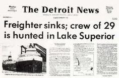 detroitnews's tweet photo. All 29 crew members of the Edmund Fitzgerald were lost. No bodies were recovered #Fitz40 https://t.co/8fiYYPdCpw
