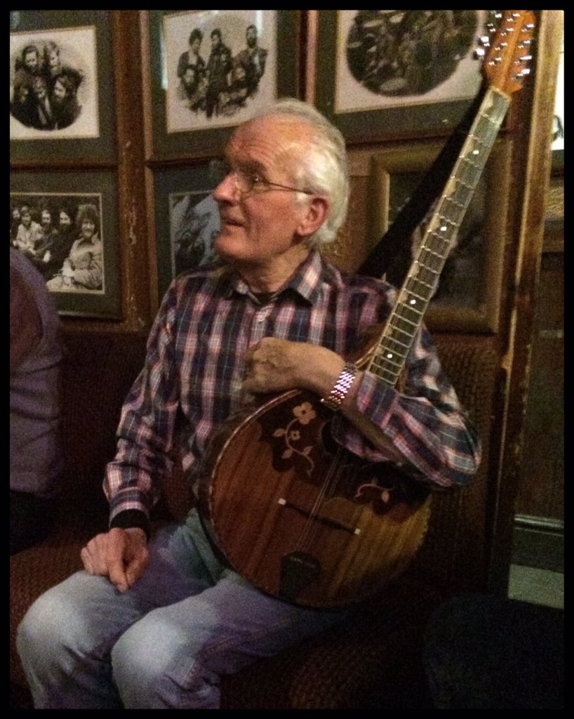 aquamanatee's tweet photo. Photo of the Great #Mandolin Maker #JoeFoley During a #Trad Session Sunday at Famed O'Donoghues Bar in Dublin. https://t.co/CcAle1uIQY