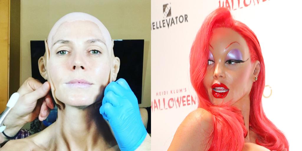 Heidi klum's transformation into a reallife jessica rabbit is amazing