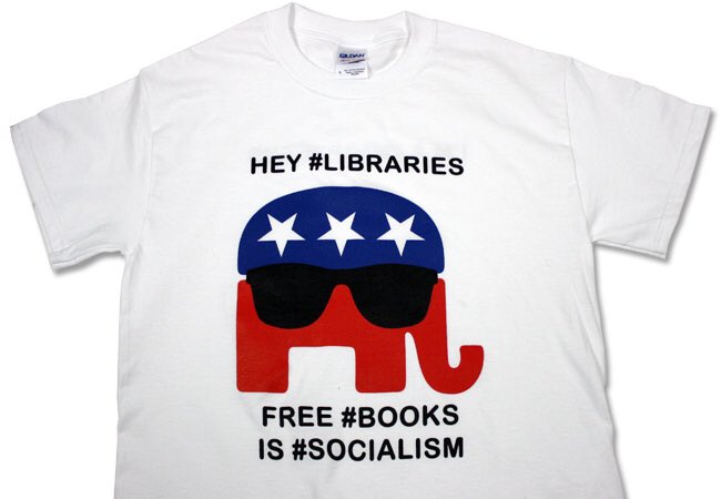 GOPTeens's tweet photo. #Teens: Tell #LIBraries they can #shelve their #socialism with a #GOPTee shirt from https://t.co/n2TTc9HYT4 πππΈ https://t.co/UoYZgjvRsE
