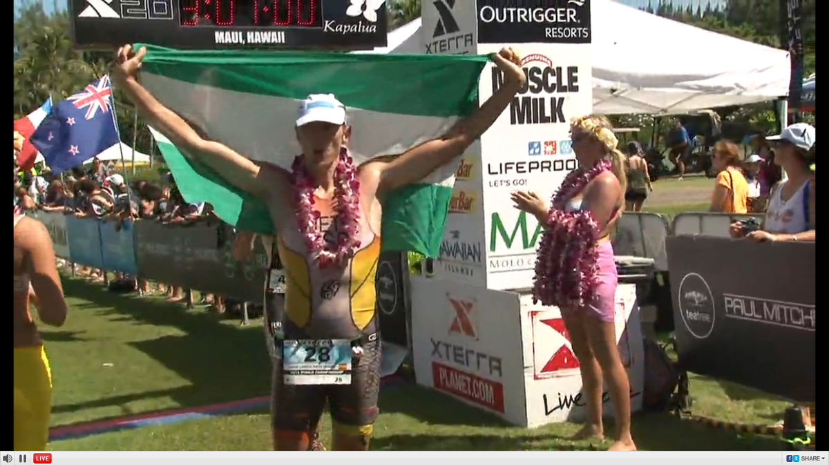 XTERRASpain's tweet photo. ¡Crack! @juanknieto1982 finaliza su primera participación en #XTERRAMaui @FedAndaluzadTri https://t.co/ZcdIkoOlai
