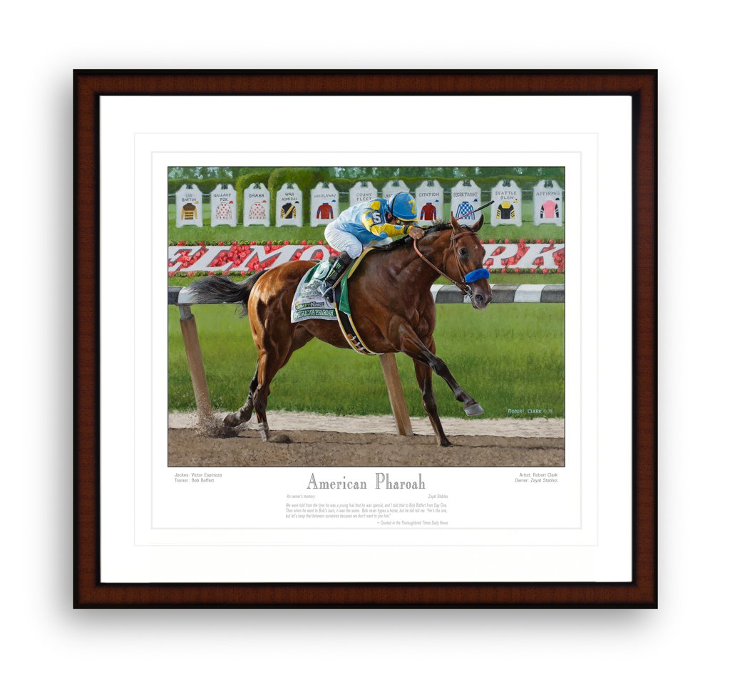 ABrushWithGreat's tweet image. The Robert Clark Collection is now available for purchase
bit.ly/1MATGdg #americanpharoah #Triplecrown
