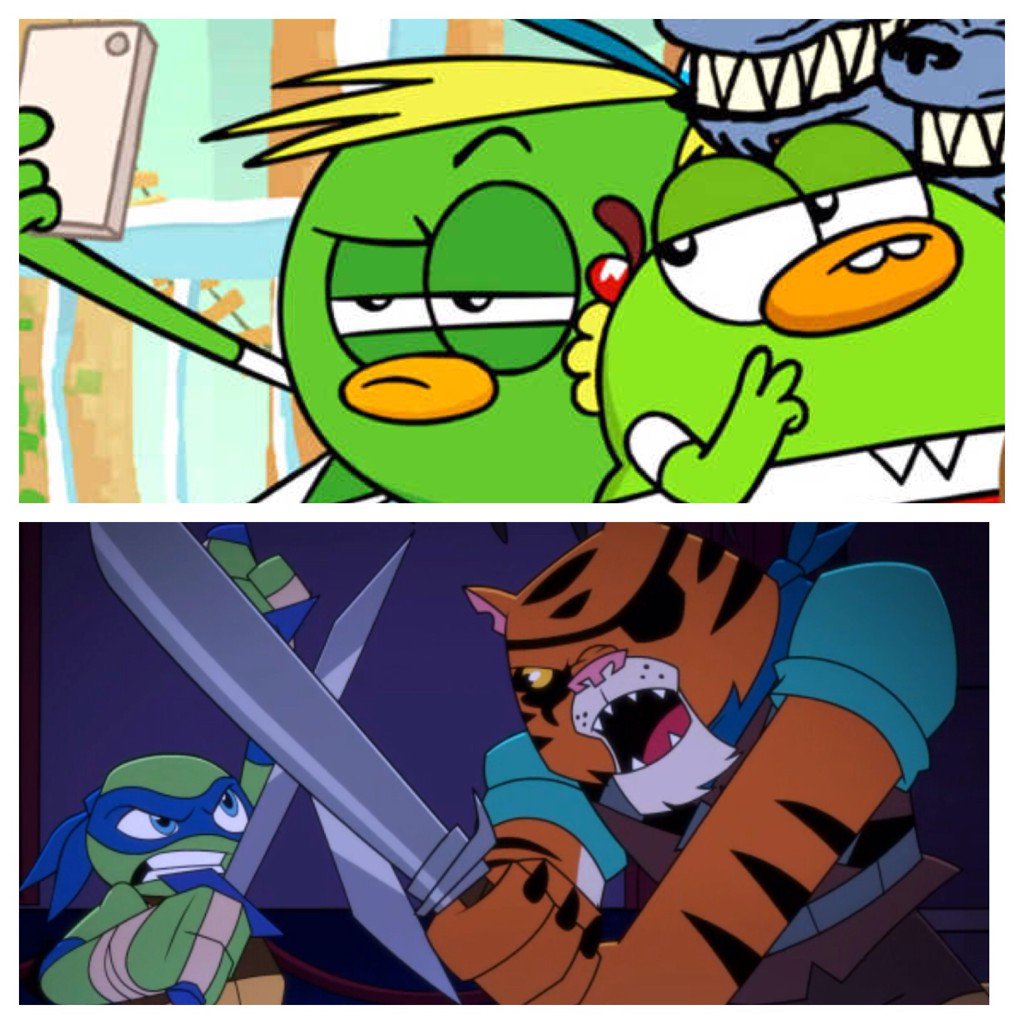 bauzilla's tweet photo. Streaming on https://t.co/0qO2Rd4JLB! #Breadwinners #TMNT #HalfShellHeroes #Buhdeuce #TigerClaw #TitmouseAnimation https://t.co/S0GLRBRC0a