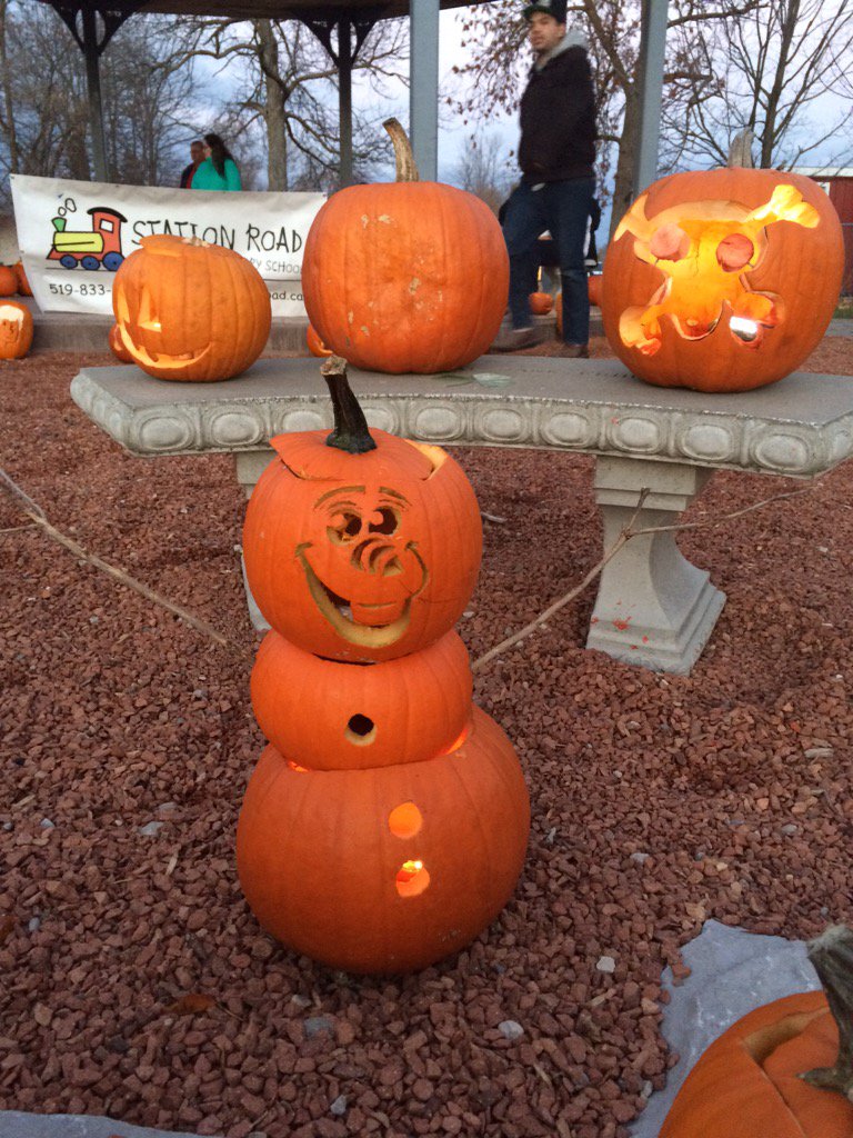WellyAdvertiser's tweet photo. Hundreds of pumpkins light up McMillan Park in Erin for @srns_ Jack O Lantern walk. https://t.co/NKzqYOkMTZ