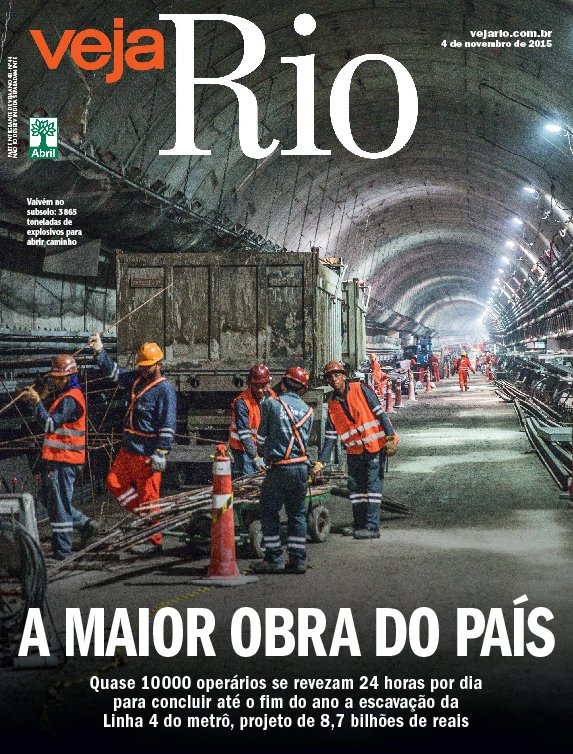 VEJARio's tweet photo. Leia em VEJA RIO: A construção da Linha 4 do metrô chega à reta final https://t.co/2yhO2K0sMg https://t.co/aTewDpXidZ
