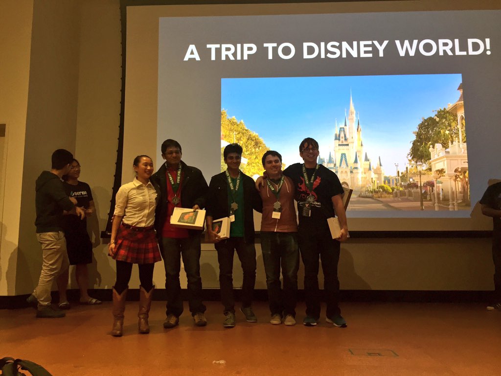 PranjalDaga1's tweet photo. "@MLHacks: Congrats to the winners of @boston_hacks! It was certainly a #hackyhalloween! We hope you all had fun! https://t.co/Y25tWUYMVL"