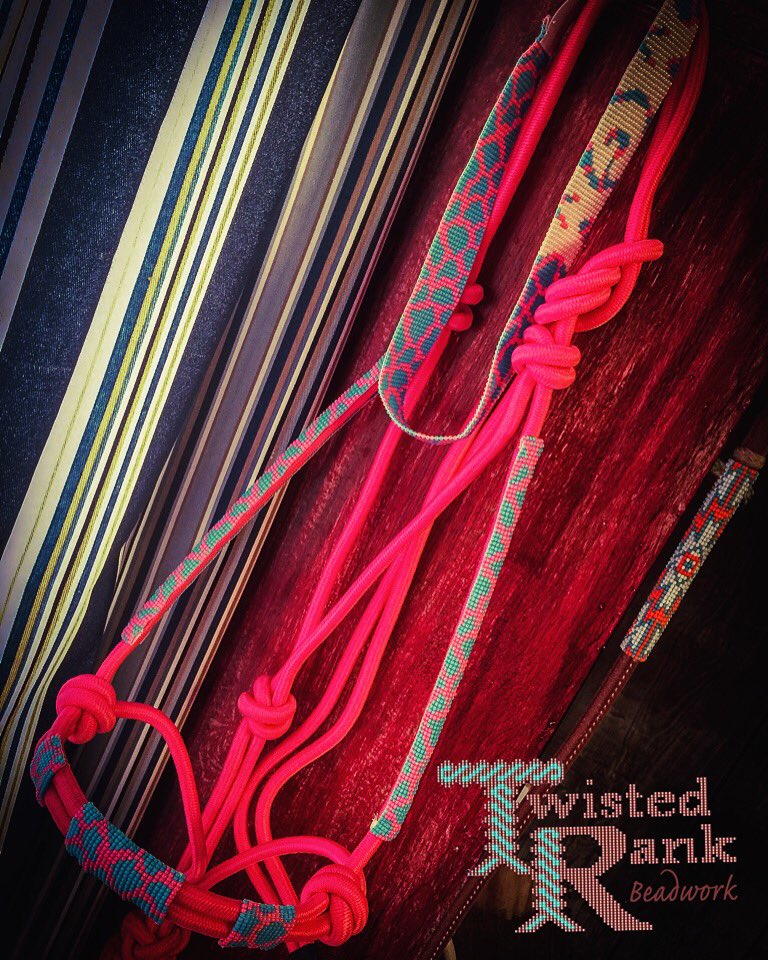 EggerlingJessy's tweet photo. Here's the matching halter and hatband set going to one lucky little girl for her birthday! #twistedrankbeadwork https://t.co/OJuzkgniT4