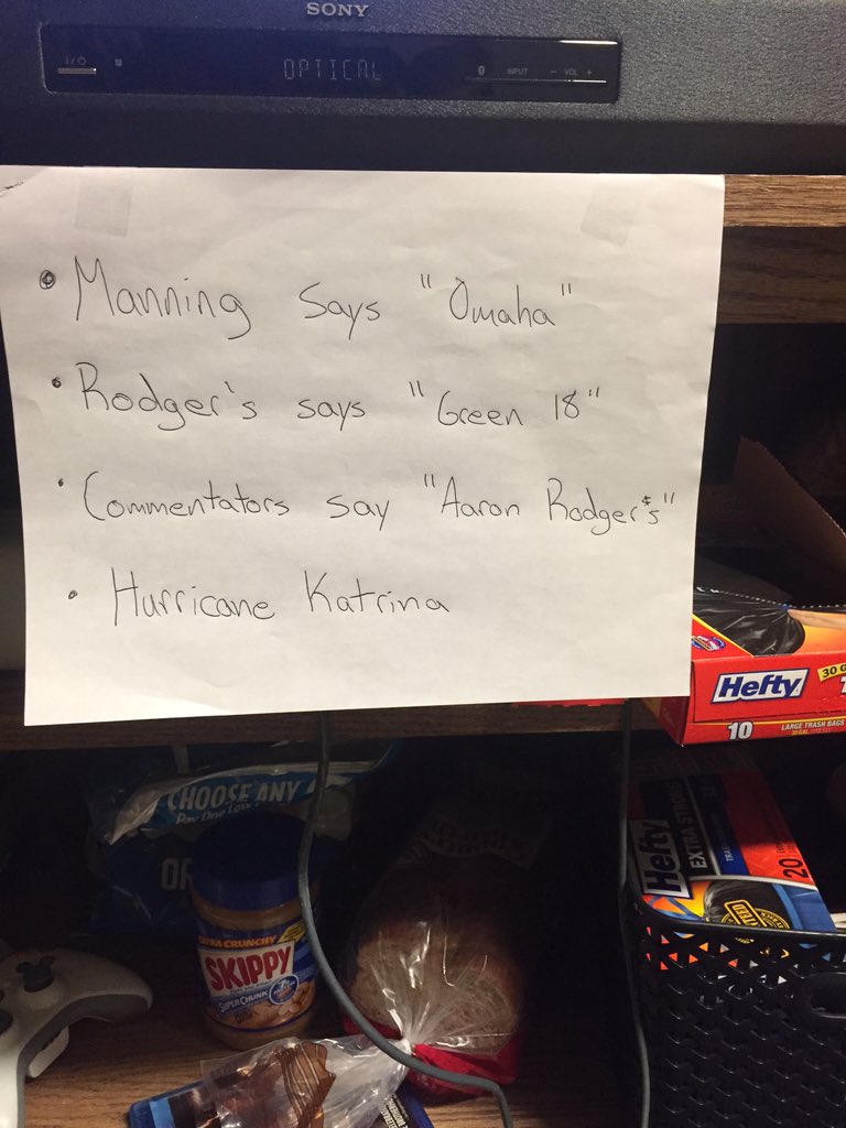 andysteffl67's tweet photo. @johnbrandl1 @NFLNow

Our drinking game https://t.co/RdUjByT7tQ