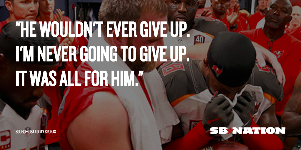 Bucs LB Kwon Alexander dedicates career game to deceased brother: sbnation.com/nfl/2015/11/1/…