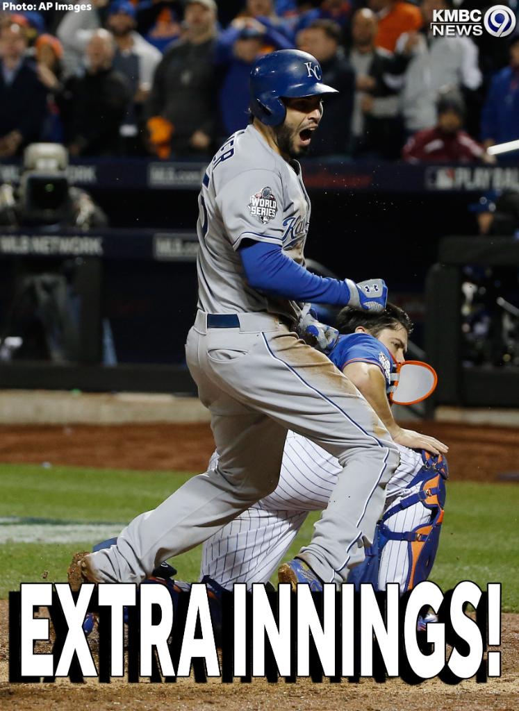 kmbc's tweet photo. WE'RE GOING IN TO EXTRA INNINGS!!!!! #TakeTheCrown https://t.co/oACremijNt https://t.co/BpQ8hRBf5i