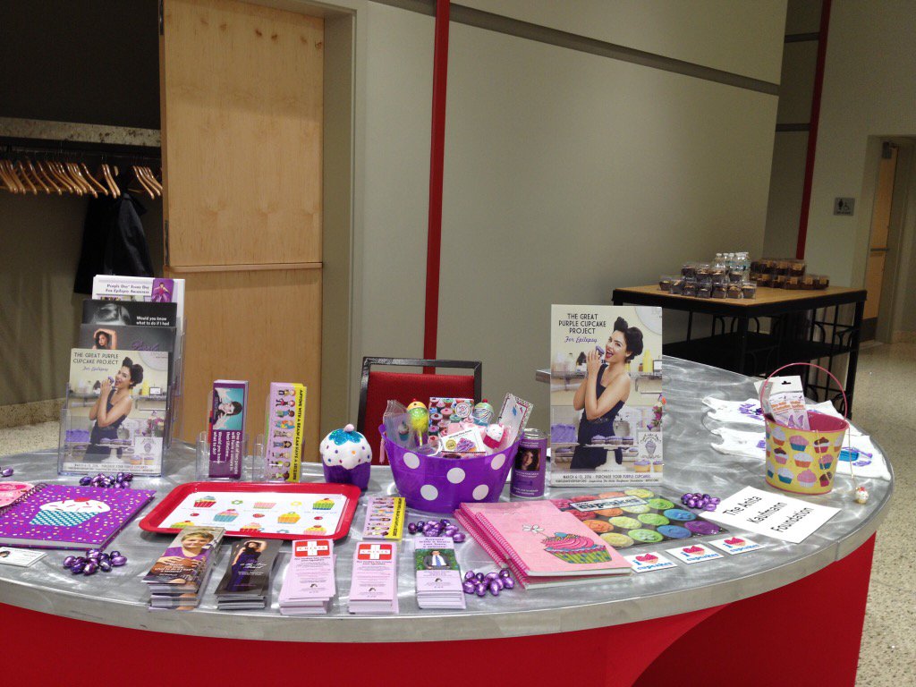 AKFUS's tweet photo. Our table at the @RetailBakers Road Show at @CIACulinary in Hyde Park, NY! #epilepsyawareness https://t.co/z979wMMgJi