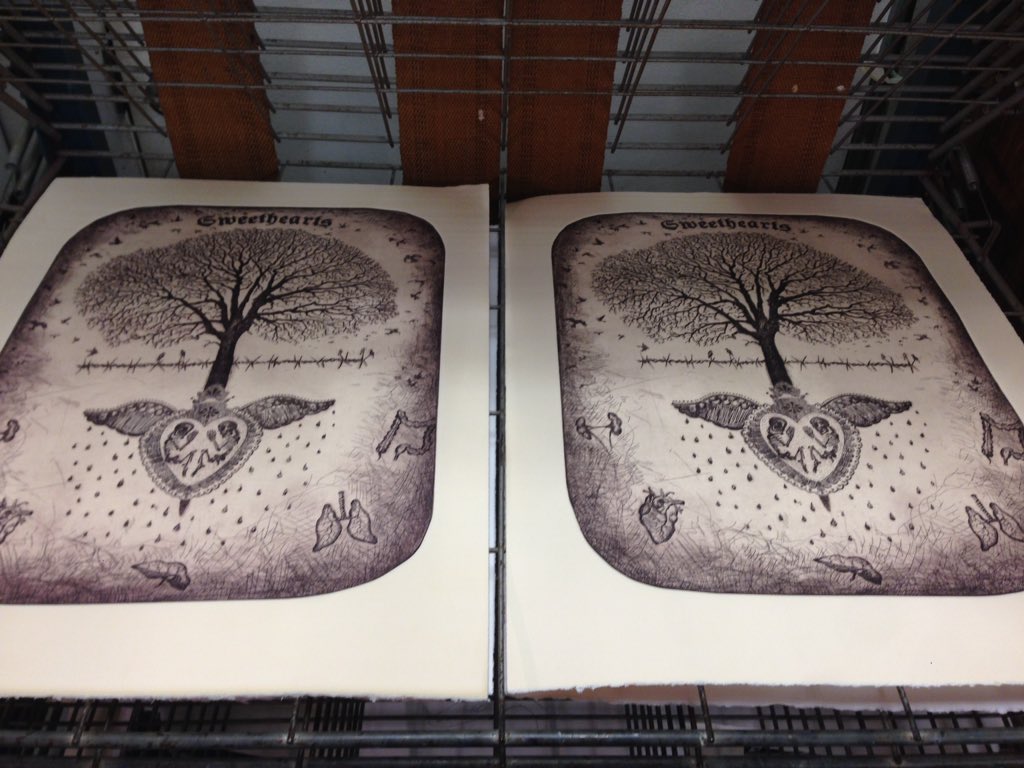 Excited about my new #etching in production.