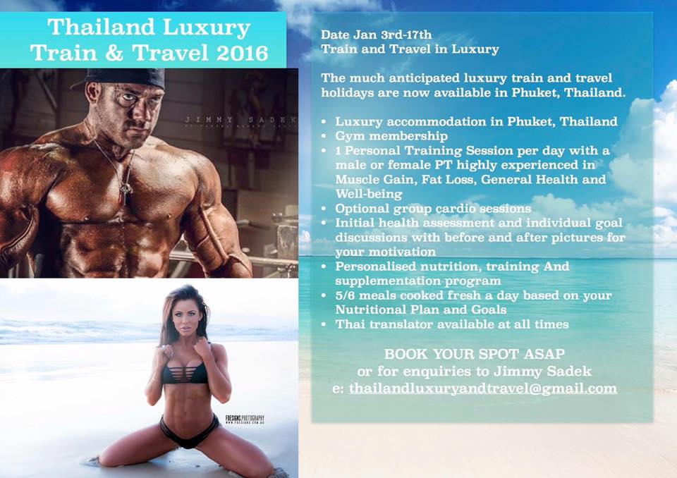 LucindaKeily's tweet photo. Kick start your New Years resolutions in luxury in #Thailand. ONLY a few spots left #JimmyJoseph #LucindaKeily https://t.co/xMVX16XWJM