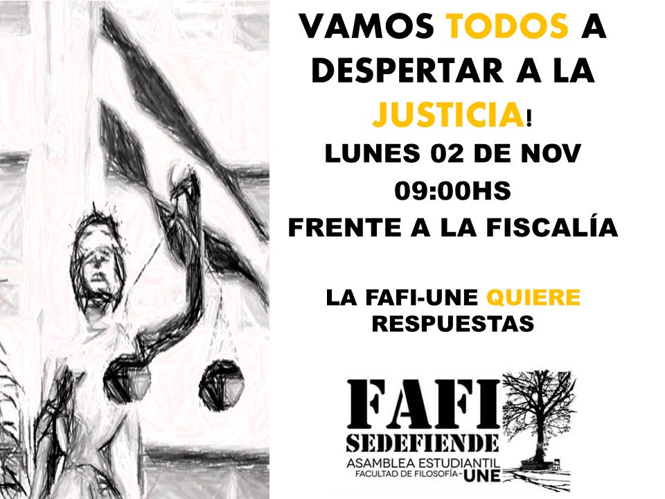 FAFIsedefiende's tweet photo. Mañana a las 09:00hs TODOS frente a la Fiscalía #FAFIsedefiende #UNEnotecalles #UNAnotecalles https://t.co/VQRd5Sc8yr