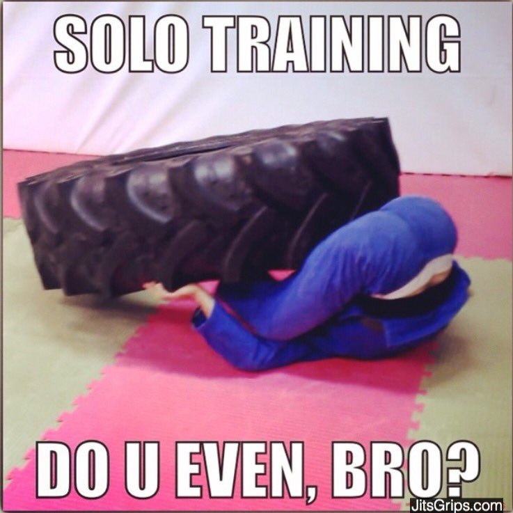 JitsGrips's tweet photo. We're all for solo training... But don't do this! #BJJmemes #BJJproblems https://t.co/6N4S3hiMBz