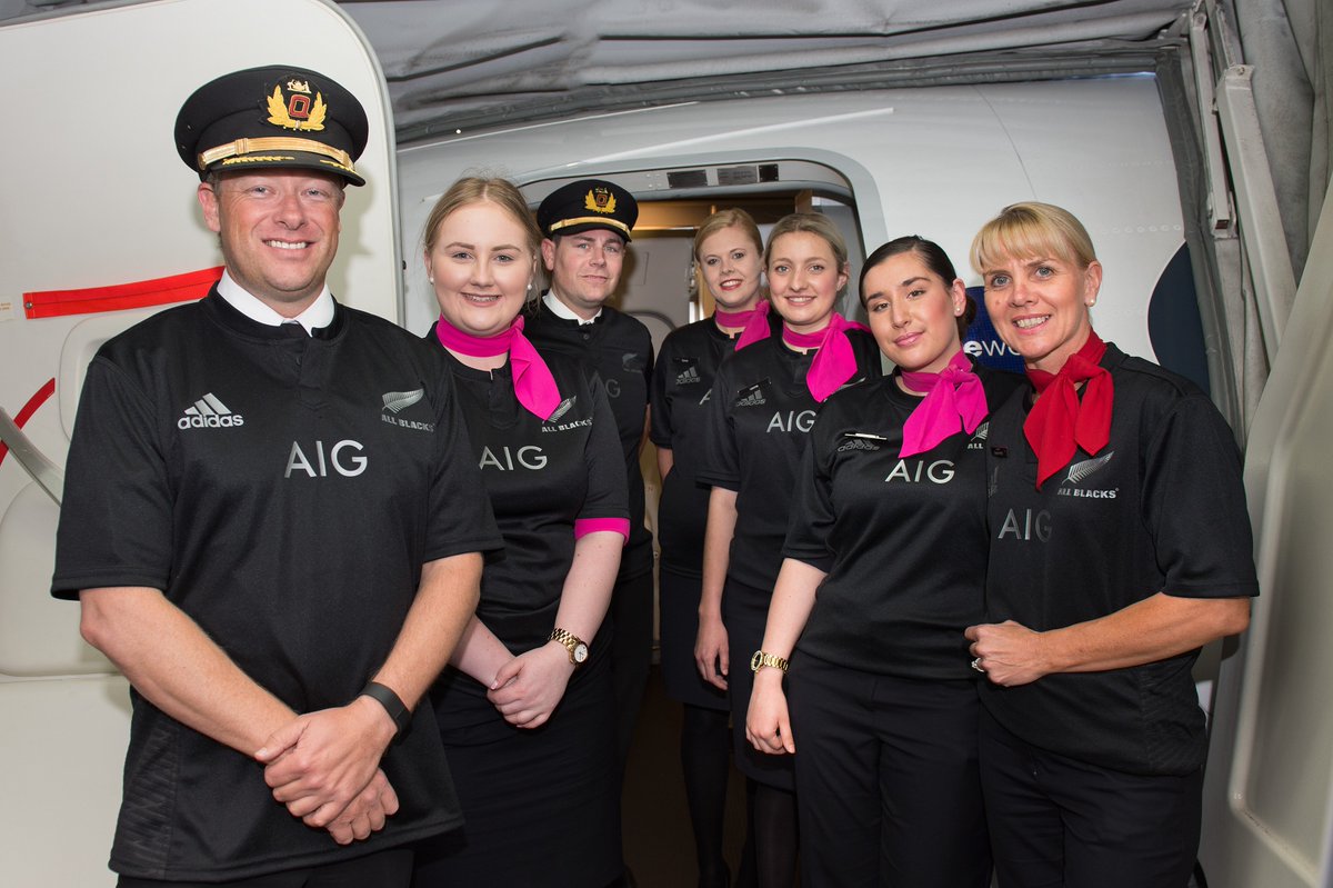 Qantas's tweet photo. A bet is a bet. Today we followed through with #AirlineWager and we accepted jerseys from @FlyAirNZ. https://t.co/2Vk6zJGfNV