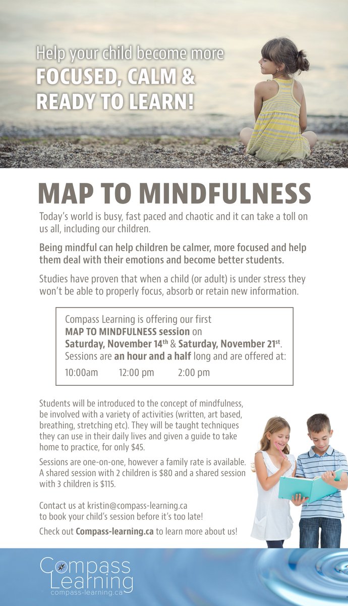 CompassLearn's tweet photo. #mindfulness #mindful #mindup #pickering #pickeringparents #durham #durhamparents #gta #kidprograms #focused #calm https://t.co/s3hDtvnOSD