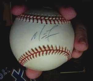 OniLink316's tweet image. Bringing out the Matt Franco pinch hit homer ball he hit off Pedro Martinez in 1997. #MetsMagic #LGM #WorldSeries