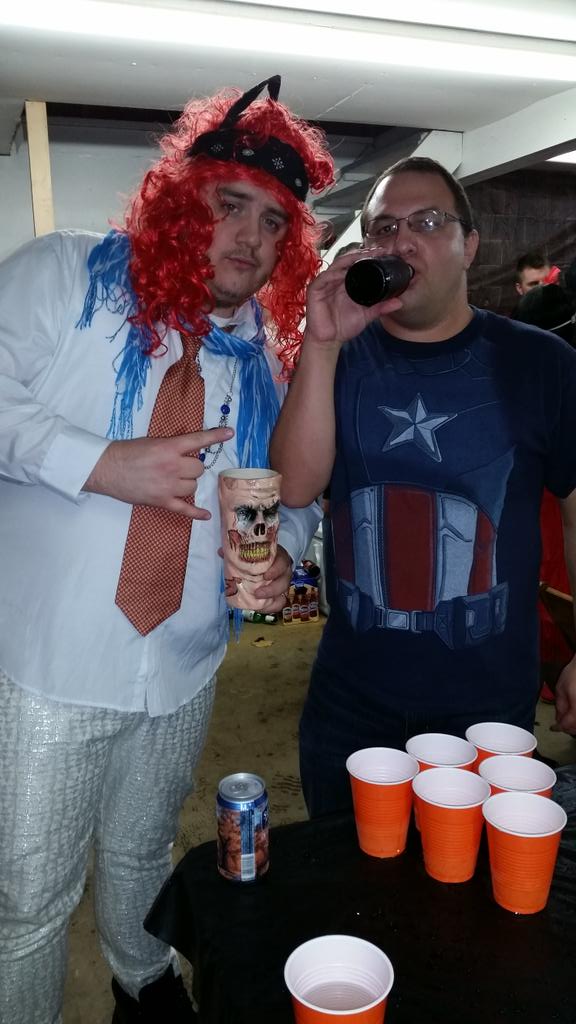 One more shot of your Halloween beer pong champs. We're taking on all challengers. <a href="/getexposedmusic/">Get Exposed Music</a> <a href="/BBLGeorge/">George Ruffles Jr</a>