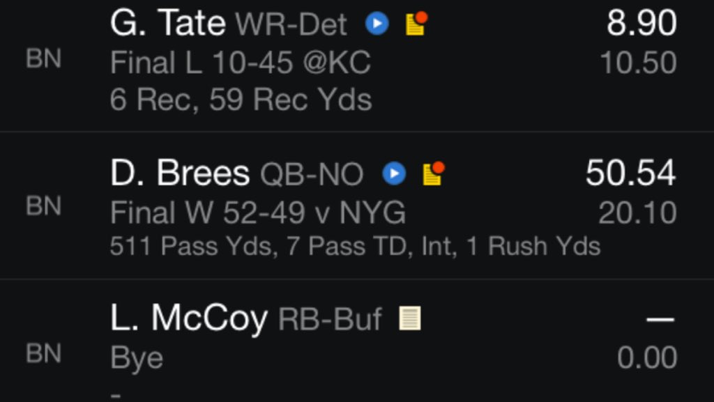 br0nez's tweet photo. I zig & my fantasy team zags #recordsettingday #onthebench #atleastTannehillgotme10points https://t.co/pHDxbwtjwT